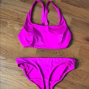 Athleta Vibrant Pink Women's Swim Set